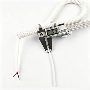 Câble d'extension électrique 2x0,5 mm² en cuivre, spiralé, rétractable, flexible, avec contrôle de puissance - Product Image 4