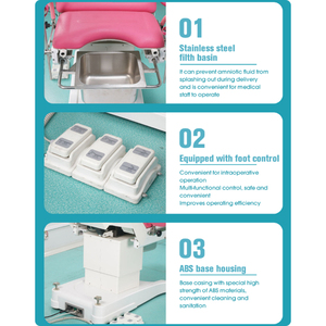 Mesa de Operaciones Ginecológicas Eléctrica con Certificación CE ISO, Cama de Partos Obstétrica Ajustable, Silla de Examen Ginecológico para Mujeres - Product Image 5