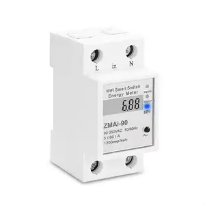 Tuya WIFI remote control Smart Switch With Energy Monitoring For Smart Home Tuya Energy Meter