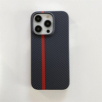 Coque rigide rayée de Style britannique demi-sac étui de téléphone portable de luxe avec poignée de téléphone pour 171615ProMax hommes femmes