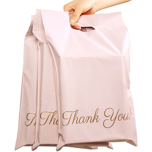Custom Logo Express Matte Luxury Handle Thank You Mailing <b>Bag</b> Double Glue <b>Self</b> <b>Seal</b> for Shoes Underwear Socks Fur Poly Material - Product Image 6