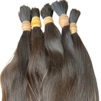 Extensions de cheveux humains en vrac, 100% vierges, non traitées, de donneur unique, cuticules alignées, couleur claire, vente en gros