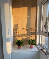 Panneaux de rangement et d'affichage pour bricolage, panneau perforé en bois, organisation de l'affichage modulaire, étagère à crochets muraux