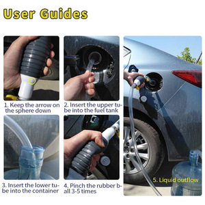 <b>Manual</b> Fuel Transfer <b>Pump</b> With Hose 10LMin Flow Rate For Car Motorcycle Home Use Plastic Construction - Product Image 5