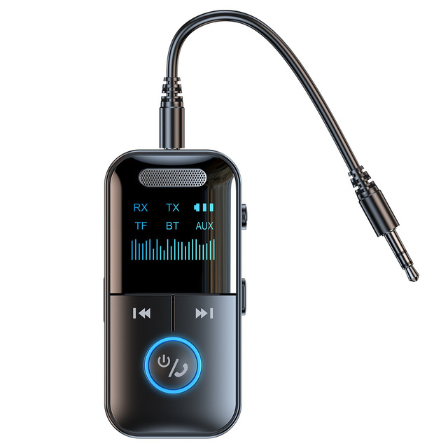 Equipped Screen Display for 5.4 Adapter Receiver Transmitter Car Hands-free AUX for Audio Adapter 60-180 Days