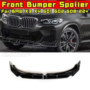 Diffuseur de pare-chocs avant noir brillant pour BMW X3 X4 G01 G02 G08 2022+ - Accessoire de modification automobile - Product Image 2