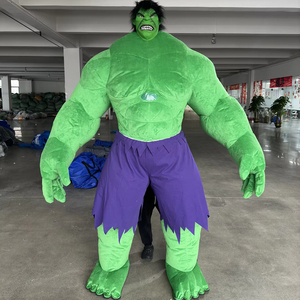 2.6m enorme enorme <span class=keywords><strong>Hulk</strong></span> <span class=keywords><strong>Costume</strong></span> da mascotte per adulti cartone animato CE gonfiabile il verde fatto a mano su misura Logo Unisex vestito animale - Product Image 1