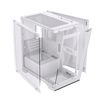 Lovingcool Pc Case Atx Gaming Cases White MATX Mid Tower Gamer Case Micro Desk Casing Tempered Glass Computer Cabinet Chassis