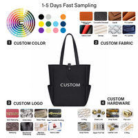 Sac fourre-tout minimaliste bicolore, options multicolores, tissu recyclé écologique, certifié BSCI, fabrication OEM/ODM