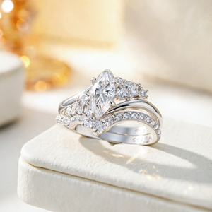 Custom Jewelry Wholesale 925 Sterling <b>Silver</b> Marquise Diamond Stackable <b>Ring</b> Designer Fashion CZ Bridal <b>Ring</b> Anniversary Gift - Product Image 4