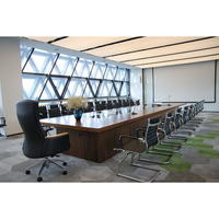 Table de conférence en bois MDF au design moderne pour bureau, école, salle de réunion, grande salle de réunion, mobilier, prix d'usine, commercial