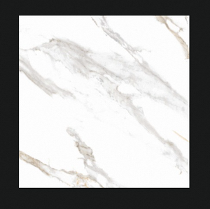 Baldosa de porcelana con aspecto de mármol blanco, pulida, vitrificada y esmaltada para suelos interiores de 600 x 600 mm para sala de estar - Product Image 1