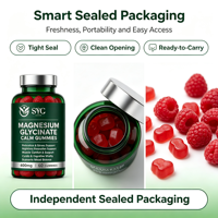 Suplemen Permen Kunyah SYC BIO Magnesium Glycinate untuk Kesehatan & Vitalitas Sehari-hari, 60 Permen Kunyah Bebas Gula, OEM Label Pribadi