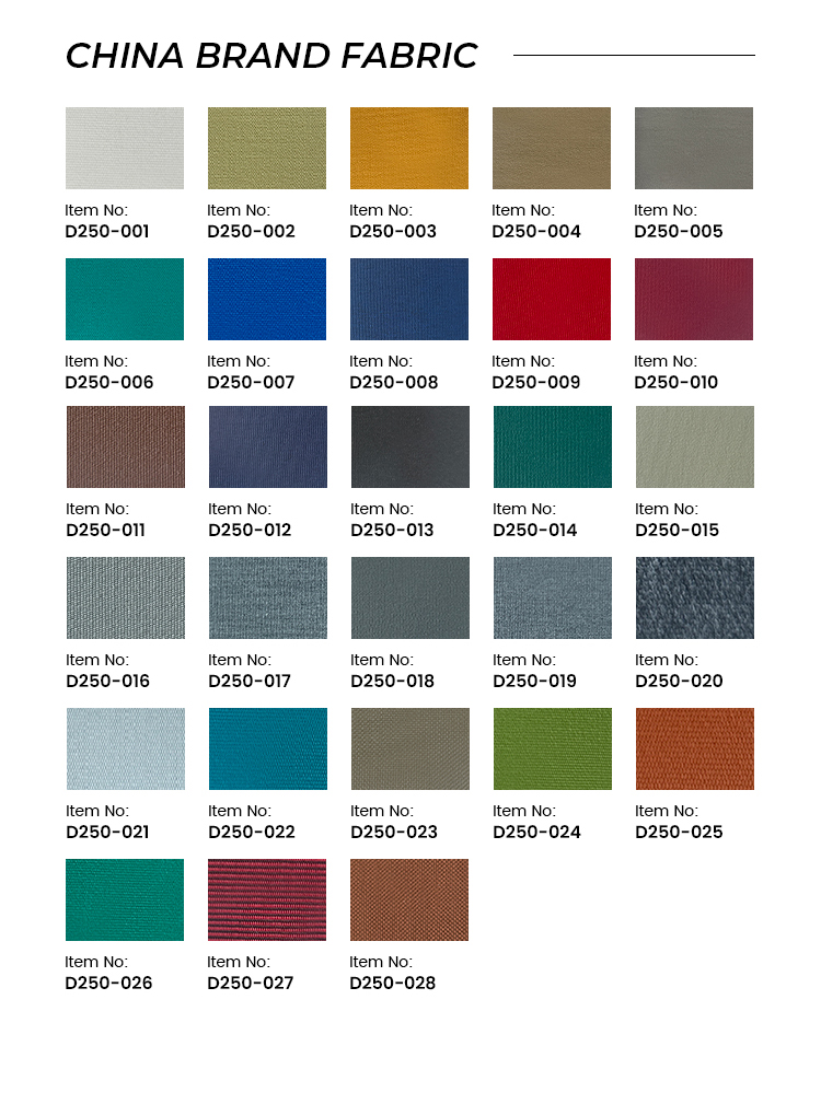 Couleur du tissu de marque chinoise
