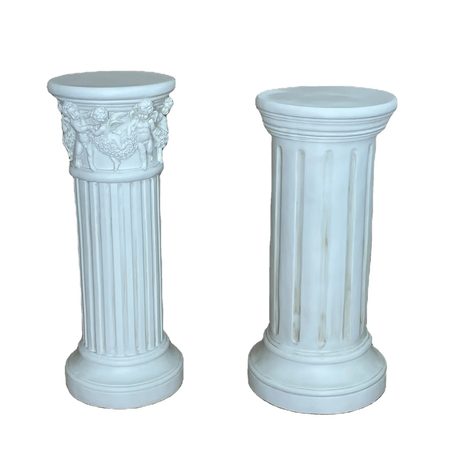 Outdoor House Balcony Decorative Roman Square Greek Gate Building Pillar Design Indoor Round Marble Stone Column Stone Base