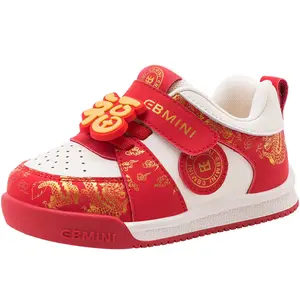 Ebmini festivo Festival de Primavera de Loong Year auspiciosos zapatos de moda para bebés que combinan con todo