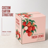 Carton en papier pour fruits lychee, emballage cadeau pour produits frais, vente en gros