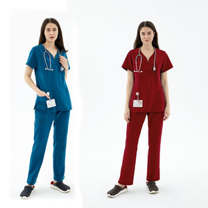 สินค้าในสต็อกชุดยูนิฟอร์มสำหรับพยาบาล,ชุดยูนิฟอร์มขัดต่อต้านริ้วรอยดูแลง่ายไม่เกิดริ้วรอย - Product Image 3