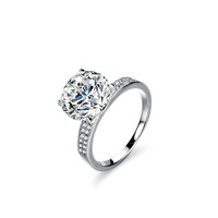 Natuna Maßgefertigter Ring Moissanit 5CT Rundschliff GRA 925 Sterling Silber Ring Damen Verlobungsring für Hochzeit