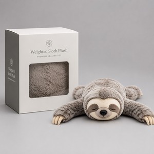 <span class=keywords><strong>Peluche</strong></span> paresseuse lestée avec thérapie par pression profonde, animal en <span class=keywords><strong>peluche</strong></span> doux pour soulager l'anxiété et soutien sensoriel thérapeutique - Product Image 4