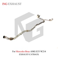 ING pour Mercedes Benz AMG E53 W214 2024+ Échappement Catback Valvetronic en Acier Inoxydable avec Valve Pièces de Performance Auto