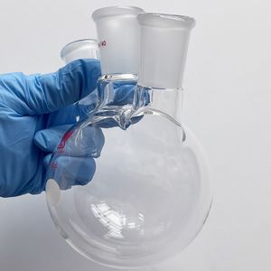 Nhiệt Độ Cao Sức Đề Kháng Trong Suốt Thủy Tinh Borosilicate Phòng Thí Nghiệm Thủy Tinh 3 Cổ Vòng Dưới <span class=keywords><strong>Flask</strong></span> Bình Đun - Product Image 4