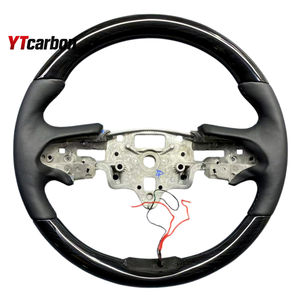 Volant en cuir imitation bois d'acajou style vintage personnalisé YTcarbon pour <span class=keywords><strong>CTS</strong></span> <span class=keywords><strong>CTS</strong></span>-<span class=keywords><strong>V</strong></span> 13+ - Accessoires intérieurs de voiture - Product Image 5