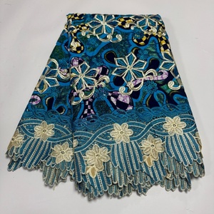 ผ้าโปร่งบางปักลายลูกไม้สีทองแอฟริกันผ้า100% ผ้าฝ้ายยับเป็นมิตร<span class=keywords><strong>กับ</strong></span>สิ่งแวดล้อมผ้าโปร่ง DIY - Product Image 3