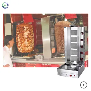 자동 케밥 기계 휴대용 바베큐 케밥 만드는 기계 바베큐 그릴 테이블 Shawarma 그릴 Doner 케밥 절단 기계