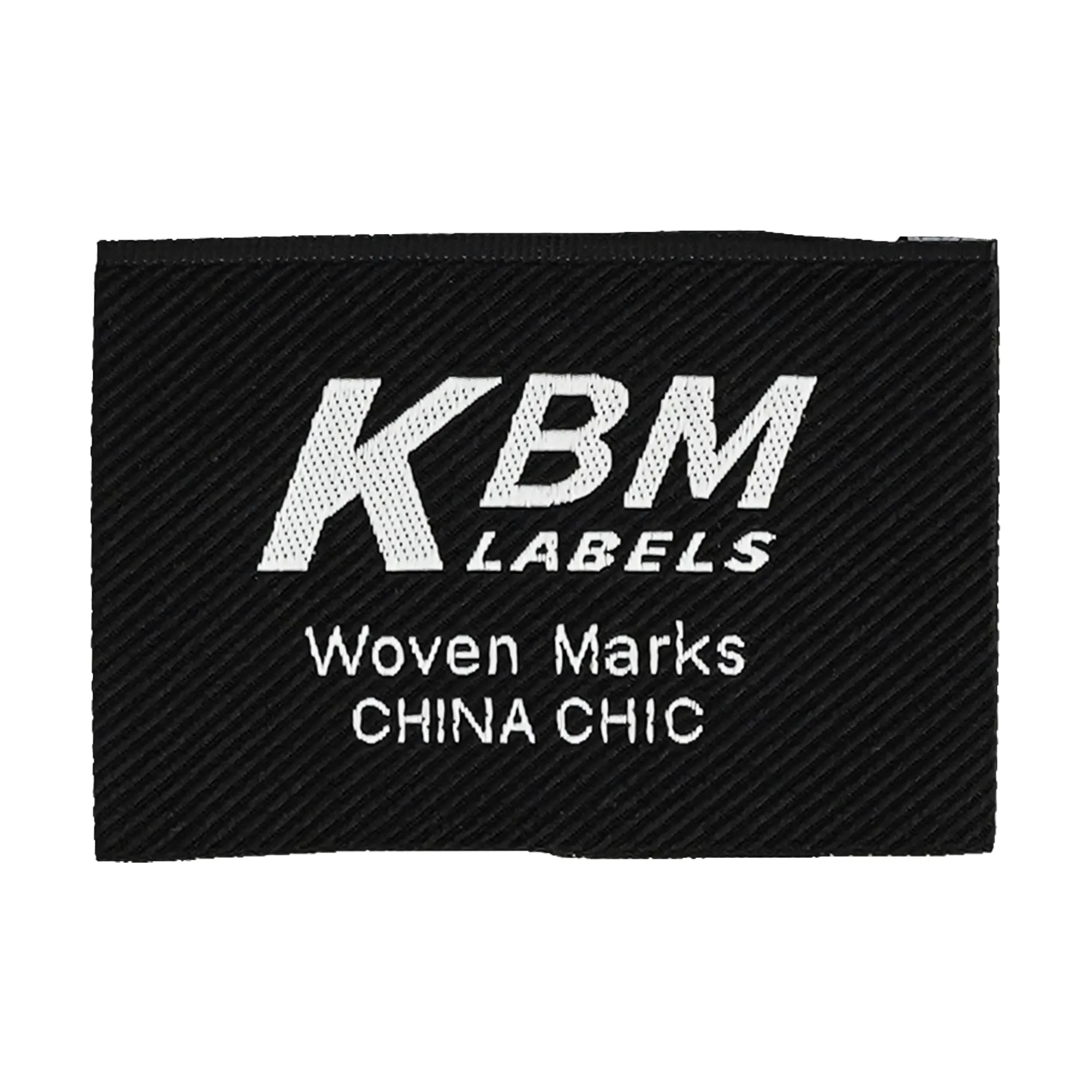 High Quality Garment Custom Branded Private Name Logo End Fold Cotton Clothing Woven Neck Labels Hem Tags for clothes