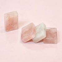 Jeu de Mahjong Rose Gelée – Tuiles Lisses au Toucher, Résine Époxy, Motif Fleur de Cerisier – Souvenir Printanier