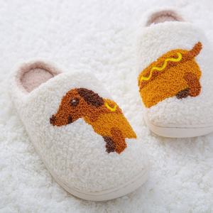 Pantuflas para Mujer, Mayoristas, Pantuflas Personalizadas con Diseño de Dachshund, Pantuflas de Felpa para Invierno, Pantuflas Peludas para el Hogar - Product Image 5