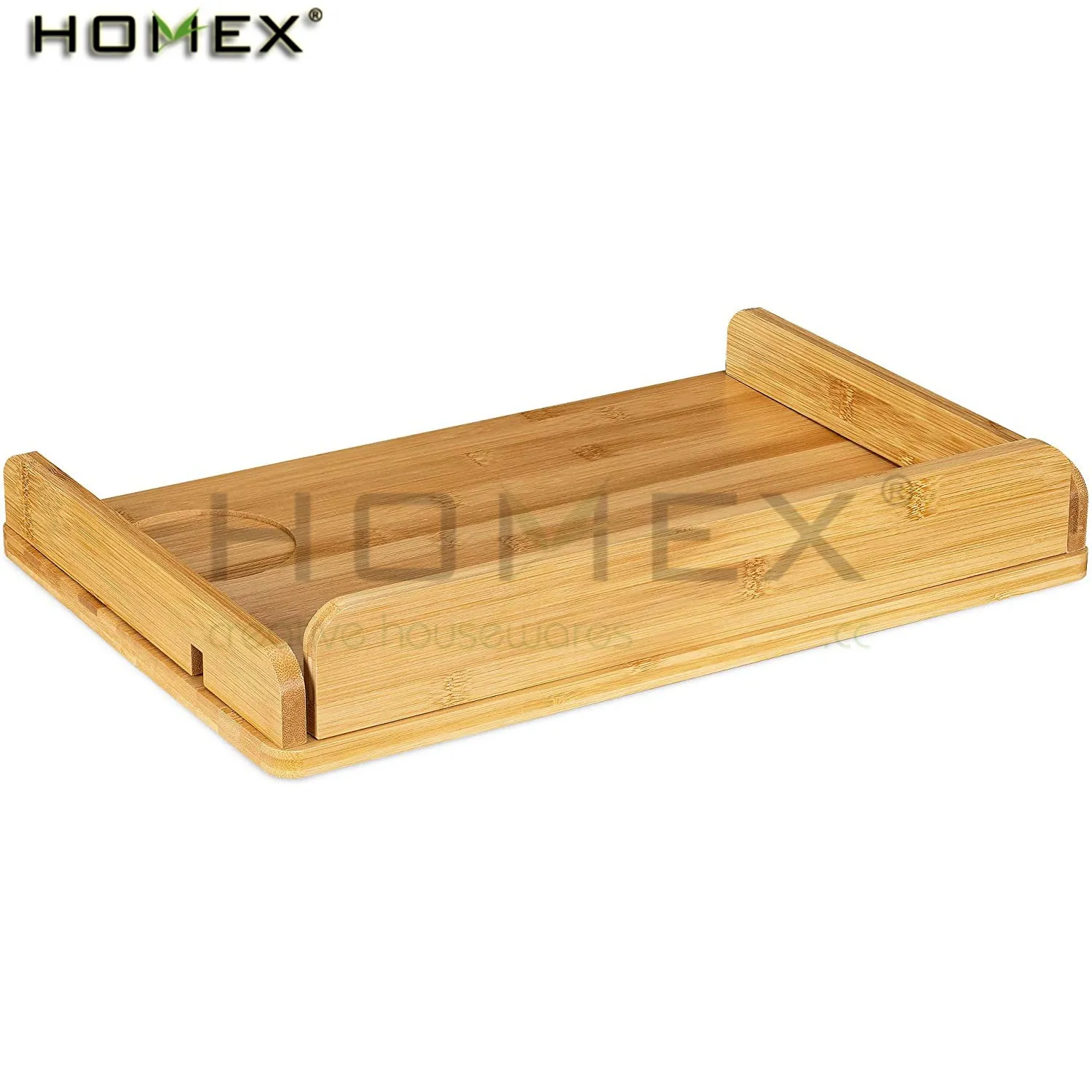Бамбуковый подвесной прикроватный столик с держателем для напитков, подвесная полка для кровати, подвесной Органайзер/завод Homex_BSCI