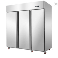 Réfrigérateur commercial à double porte, congélateur coffre, pour cuisine de restaurant industriel
