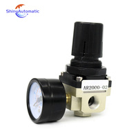 Régulateur de pression d'air AR2000 avec manomètre, filtre FRL pneumatique, composant réglable pour traitement de l'air, vanne de réduction