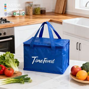 Wholesale Custom Printing Insulated Cooler Bag PP Material Waterproof Reusable for Home Kitchen Refrigerated Food Storage - Product Image 1