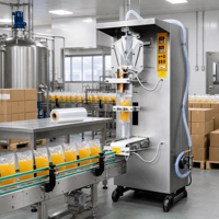 Équipement de remplissage de poches d'eau, machine automatique efficace de remplissage, d'emballage et de scellage de liquides, machine en plastique motorisée, fonctionnement simple