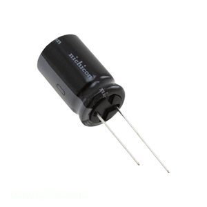 Condensador de canal del fabricante, de orificio pasante, de aluminio, 3900uF 20% 25V RADIAL, 3900 uF UHW1E392MHD - Product Image 1