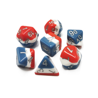 Ensemble de 7 dés polyédriques carrés en résine avec logo personnalisé pour les jeux de rôle D&D