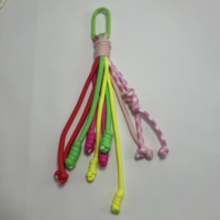 Lanières arc-en-ciel tressées en nylon imprimées à l'écran, écologiques et personnalisées, faites à la main pour femmes, avec crochet pour téléphone portable et porte-clés