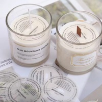Protège-poussière pour bougies en papier grainé avec impression de logo personnalisée