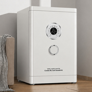 CEQSAFE Coffre-fort électronique numérique à empreinte digitale avec clé maîtresse YUTA Blanc pour maison, banque, bureau - Product Image 2