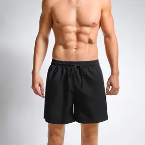 Mens Swim Trunks Quick Dry Swim Shorts With Drawstring Board Shorts Swimwear Beach Shorts Solid Light Casual Polyester Woven