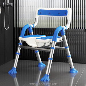 <span class=keywords><strong>Chaise</strong></span> <span class=keywords><strong>de</strong></span> <span class=keywords><strong>douche</strong></span> pliable en alliage d'aluminium à rainures 3D antidérapante avec une capacité <span class=keywords><strong>de</strong></span> 136 kg pour personnes âgées - Robuste et portable - Product Image 6