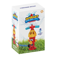 Jouet d'arrosage pour pelouse en forme de hydrant de pompiers, pulvérisateur d'eau rotatif interactif pour enfants, boîte surprise d'été
