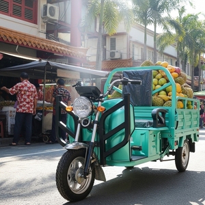 Vélo cargo électrique HLD à <span class=keywords><strong>2</strong></span> places avec grande capacité de chargement, idéal pour le transport de marchandises et tricycle de transport de marchandises à plateau ouvert - Product Image 5