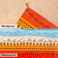 Couverture de pique-nique sans sable de tapis de plage portable pliable imperméable pour le camping de voyage en plein air personnalisé disponible