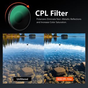 Amazear ND8,16, 32, CPL Kit de Filtros de Lente de Repuesto, Accesorios para Cámara para DJI OSMO Action6 (Solo Filtros) - Product Image 2