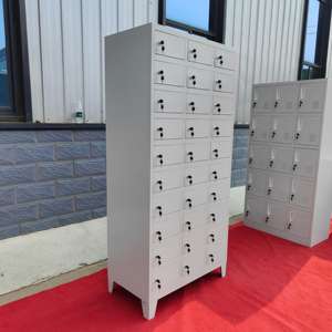 Armoire de rangement multi-portes <span class=keywords><strong>en</strong></span> acier Factory30 avec pieds, pour salle de sport, école, personnel et bureau - Product Image 3