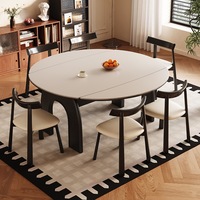 Juego de Mesa de Comedor Moderno, Ovalado, de Piedra Sinterizada, con 6 Sillas Estilo Sirena, Ecológico, para Uso en Escuelas, Hoteles, Villas y Apartamentos